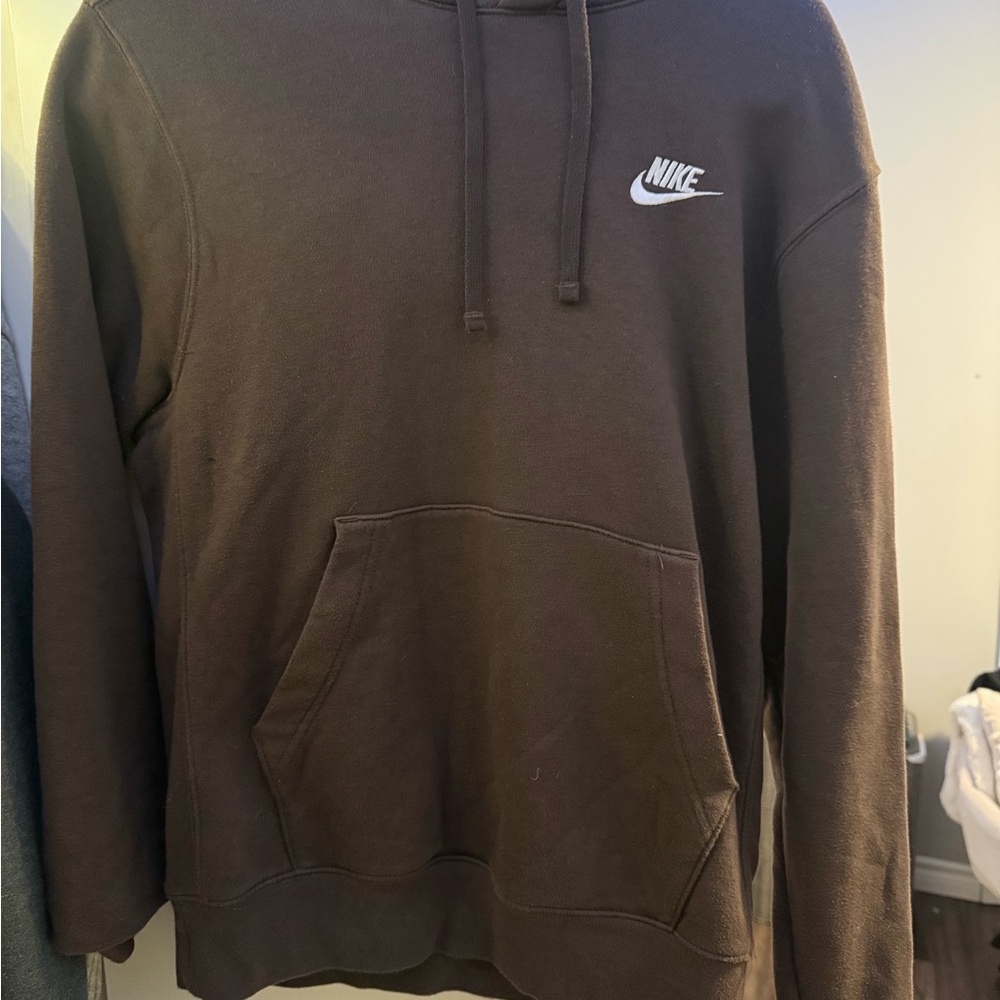 Nike Men's Chocolate Brown Hoodie